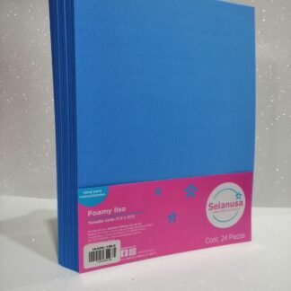 Foamy Liso Tamaño Carta Azul Cielo 24 piezas