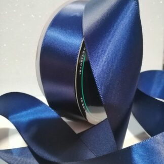 Liston Satín 1 cara Azul Marino ancho no. 9 (39mm) x 45m de largo