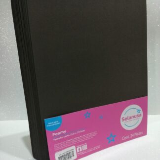 Foamy Liso Tamaño Carta Café Obscuro 24 piezas