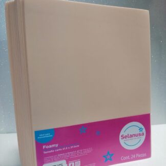 Foamy Liso Tamaño Carta Carne Claro 24 piezas
