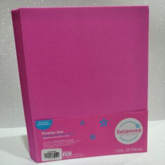Foamy Liso Tamaño Carta Fiusha 24 piezas