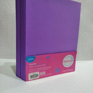 Foamy Liso Tamaño Carta Lila 24 piezas