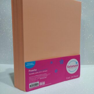 Foamy Liso Tamaño Carta Melón 24 piezas