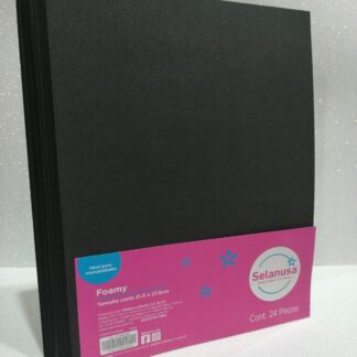 Foamy Liso Tamaño Carta Negro 24 piezas