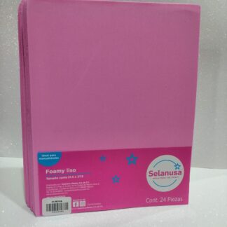 Foamy Liso Tamaño Carta Rosa 24 piezas