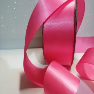 Liston Satín 1 cara Rosa Fuerte ancho no. 9 (39mm) x 45m de largo