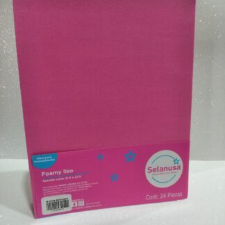 Foamy Liso Tamaño Carta Rosa Mexicano 24 piezas