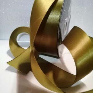 Liston Satín 1 cara Verde Musgo ancho no. 9 (39mm) x 45m de largo