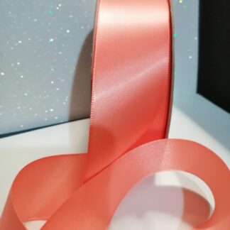 Liston Satín 1 cara Coral ancho no. 9 (39mm) x 45m de largo