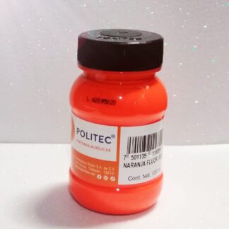 Pintura Acrílica POLITEC Naranja Fluorescente 100ml
