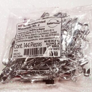 Seguritos Niquelado No2 con 144 piezas