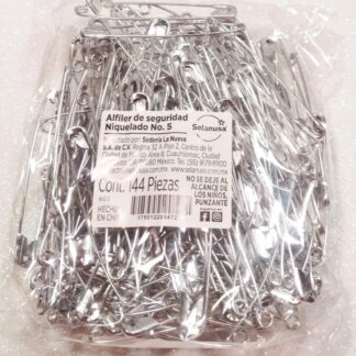 Seguritos Niquelados No5 con 144 piezas