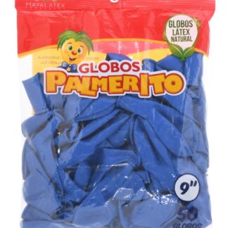 Globo Palmerito No. 9 con 50 piezas Azul Rey
