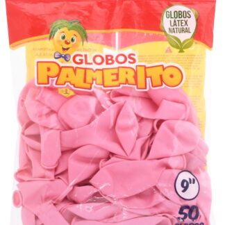 Globo Palmerito No. 9 con 50 piezas Rosa Bebe