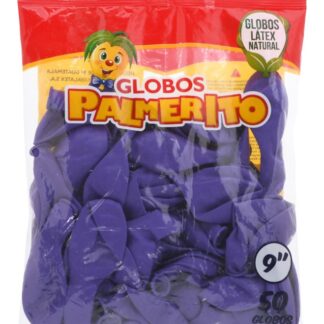 Globo Palmerito No. 9 con 50 piezas Violeta